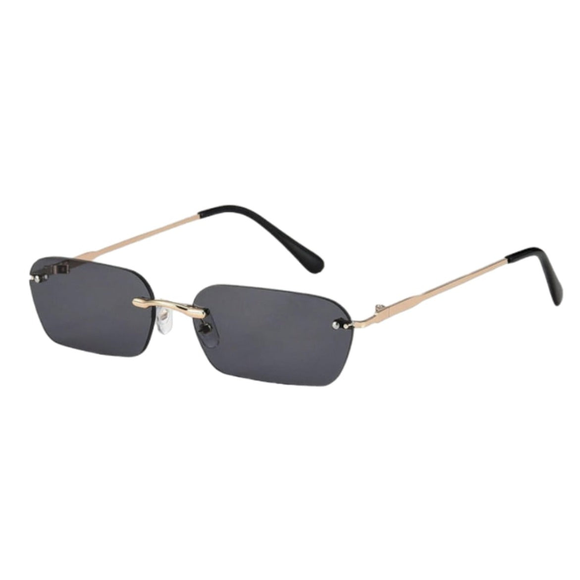 Black rimless sunglasses online