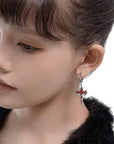 [ Bloodstone ] Gothic Cross Earrings