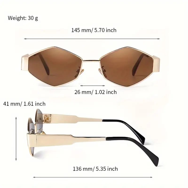 [ Prague 2.0 ] Polygon Metal Sunglasses